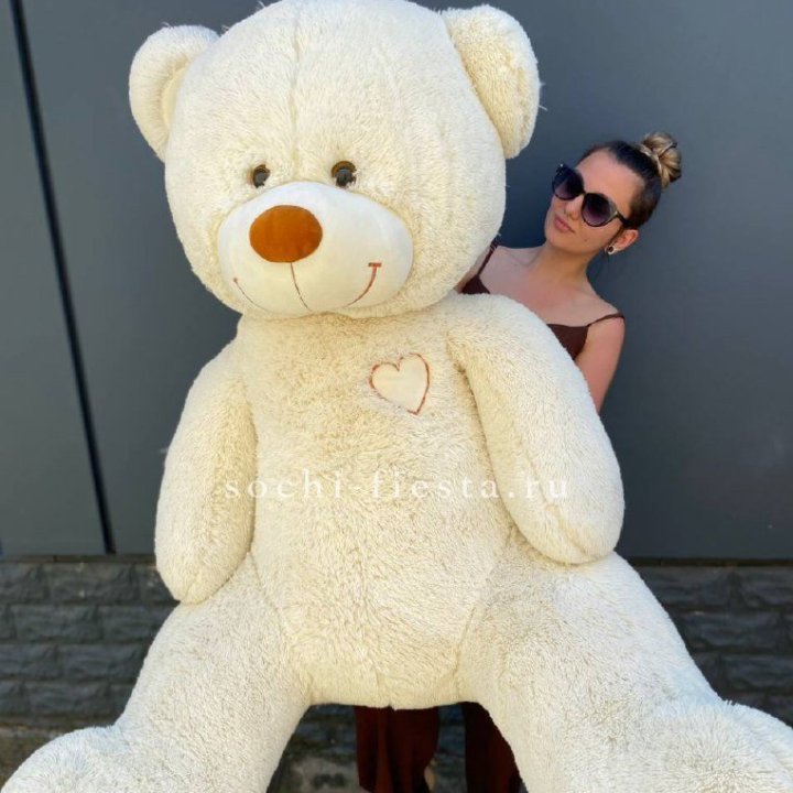 Белый плюшевый мишка большой в Королёве