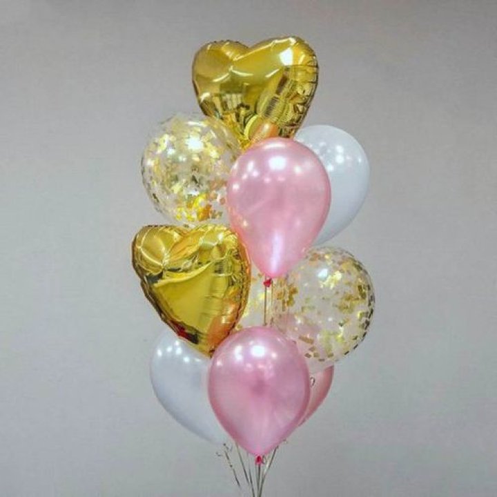 Облако шаров "Рози голд" в Королёве