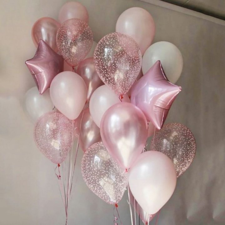 Фонтаны шаров "Розовый" в Королёве