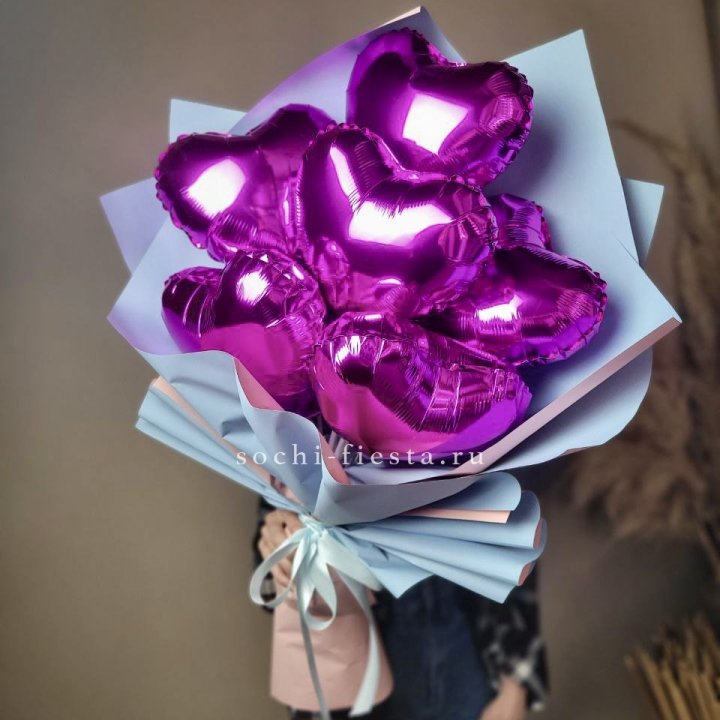 Букет из шаров сердец  в Королёве