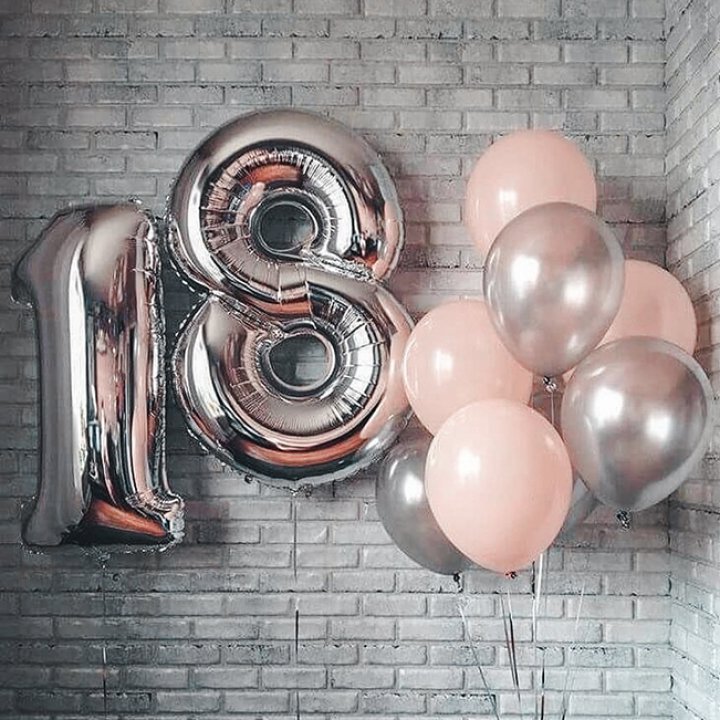 Фольгированный шар Серебряная Цифра в Королёве