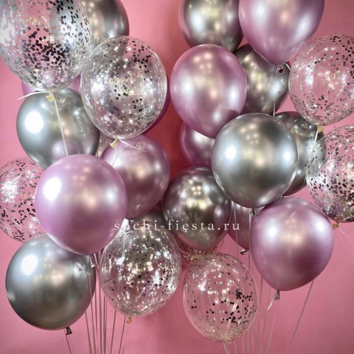 Фонтан шаров "Сильвер пинк" в Королёве