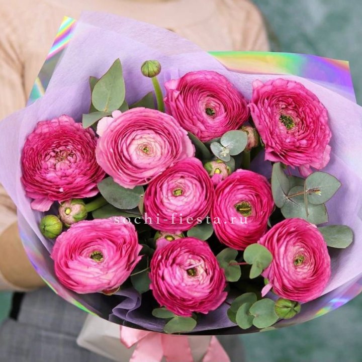 Ранункулюсы с эвкалиптом №2 в Королёве