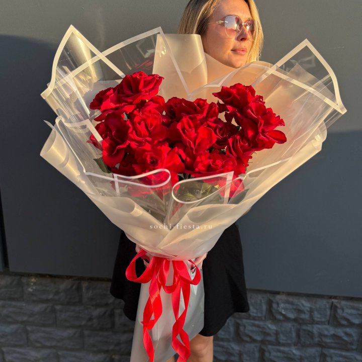  Букет  высоких роз 15 шт в Королёве