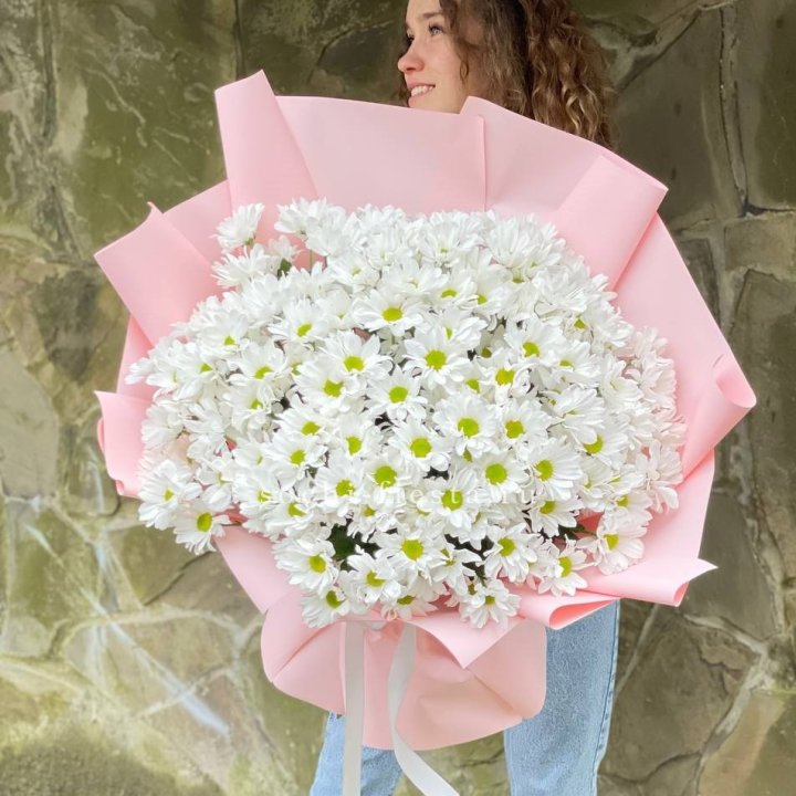  Букет хризантем "Крем" в Королёве