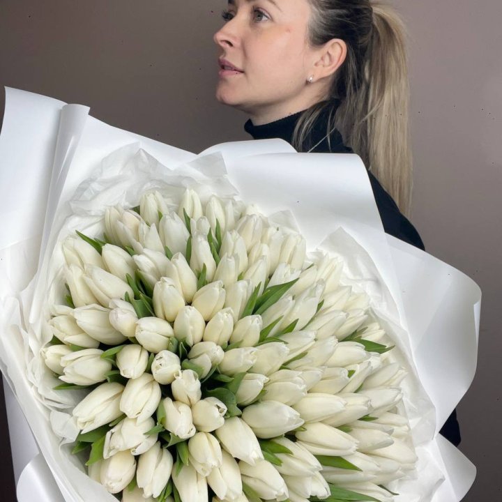 101 белый тюльпан №2 в Королёве