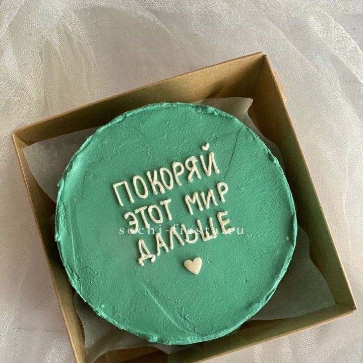 Бенто-торт "Покоряй этот мир" в Королёве