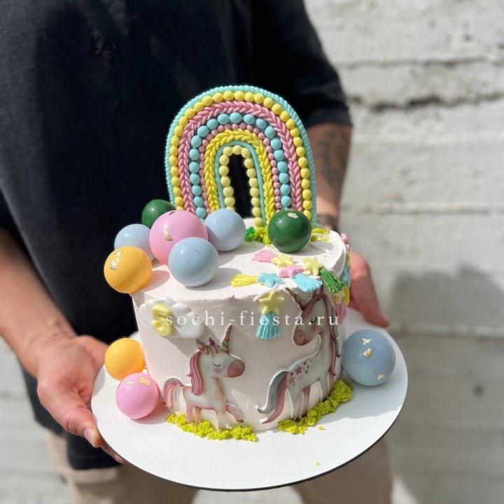Торт "Радуга с единорогом" в Королёве