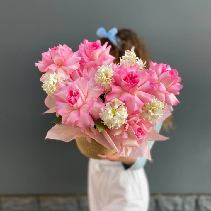 Дуо розы и гиацинты в Королёве