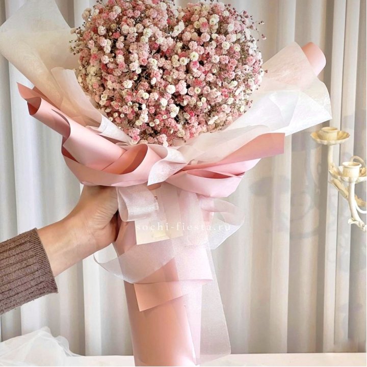 Сердце из гипсофилы  в Королёве