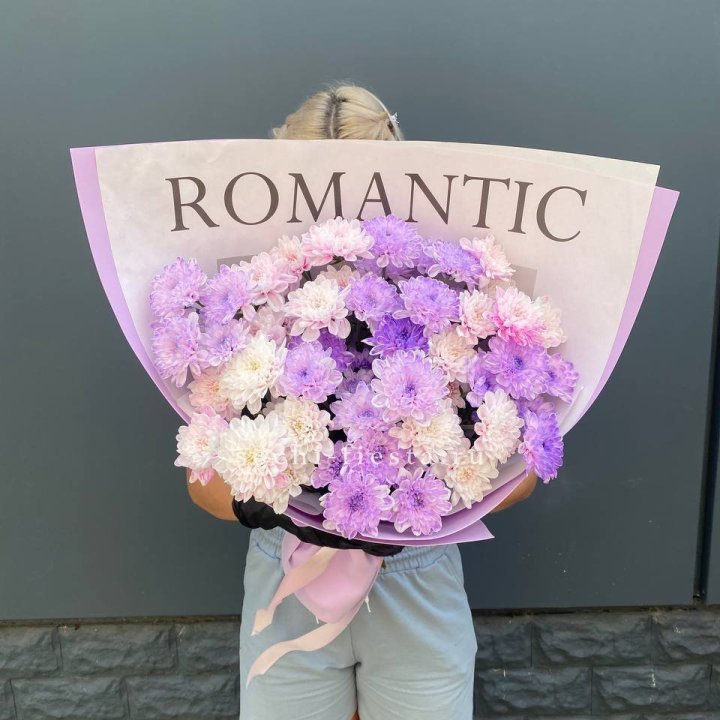 Букет сиреневых хризантем в Королёве