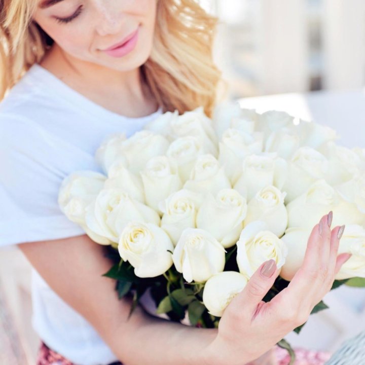 Букет высоких роз "Облака" в Королёве