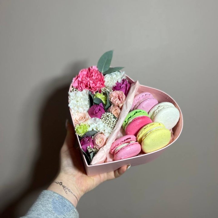 Дуо цветы и макаронсы в Королёве