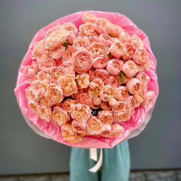 Букет кустовых пионовидных роз Джульетта "Принцесса" в Королёве