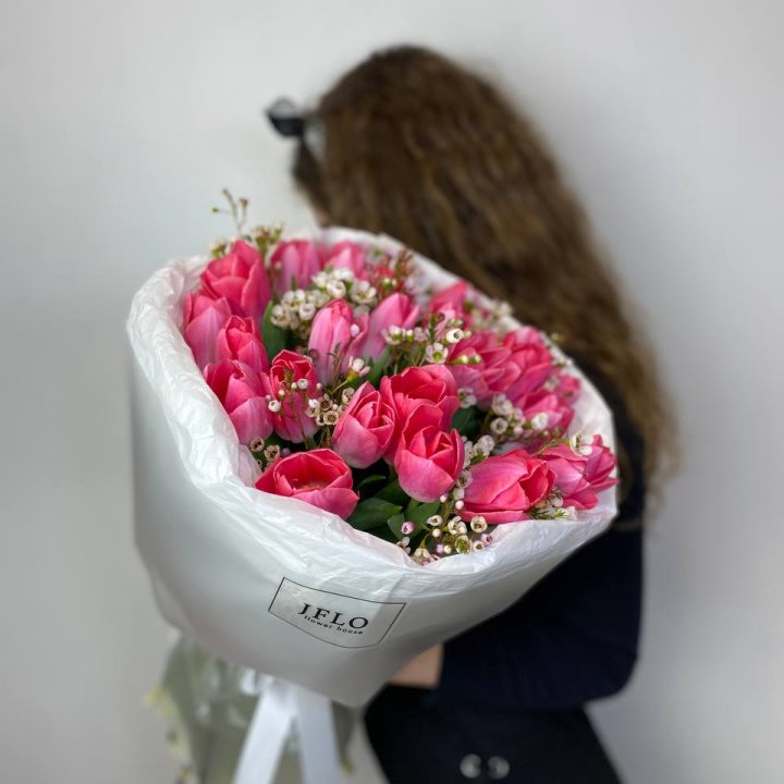 Дуо тюльпаны с хамелациумом в Королёве