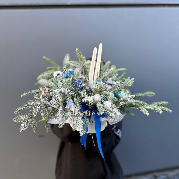 Новогодняя композиция в коробке  в Королёве