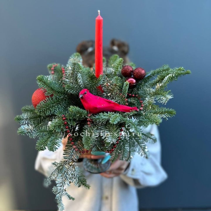 Новогодняя композиция в бокале в Королёве