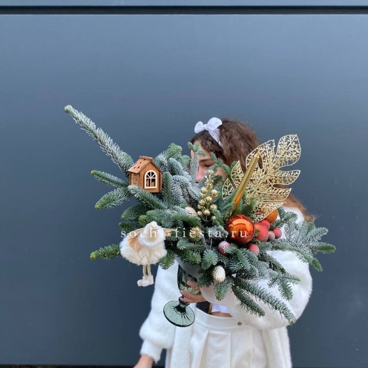 Композиция в бокале огненная  в Королёве