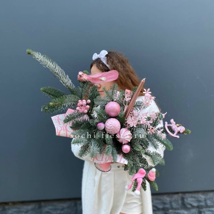 Композиция бокал розовый в Королёве