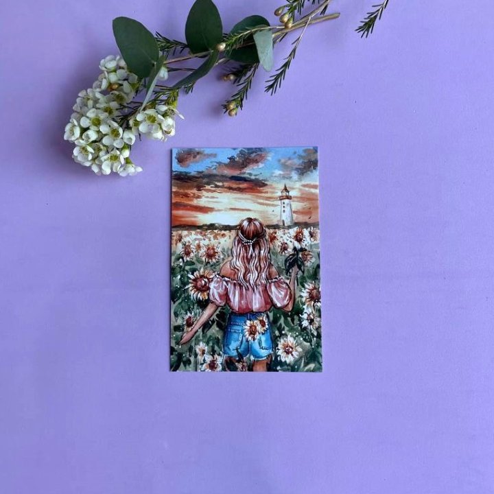 Открытка к букету "Подсолнух" в Королёве