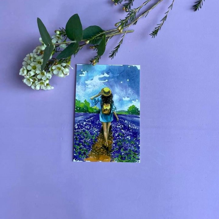 Открытка к букету "Цветочная дорога" в Королёве