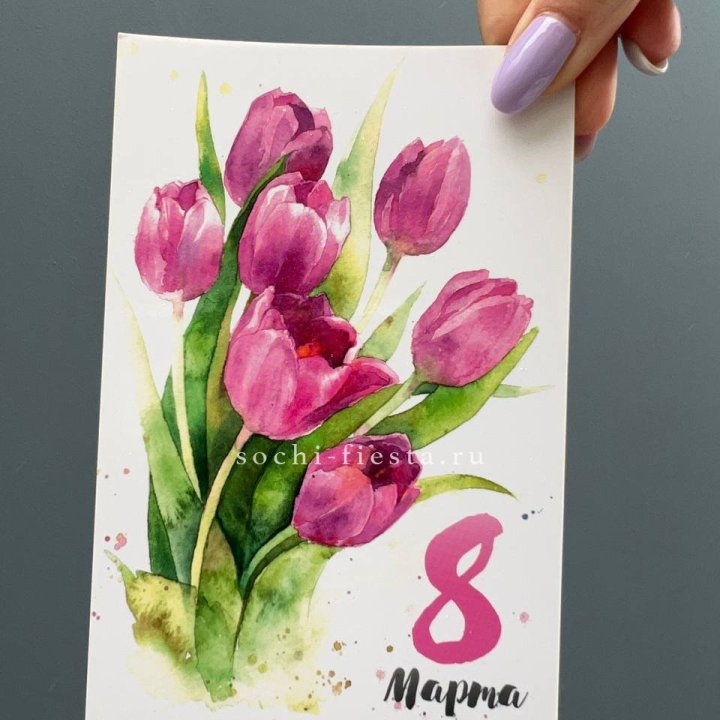 Открытка к букету "8 марта!" в Королёве