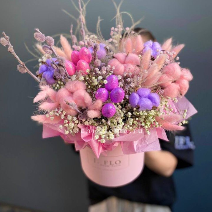 Сухоцветы в коробке  в Королёве