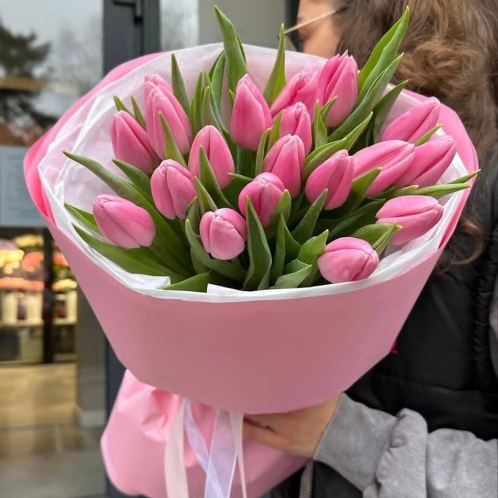  19 розовых тюльпанов в Королёве
