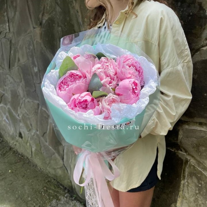 7 зефирных пионов в фоамиране в Королёве