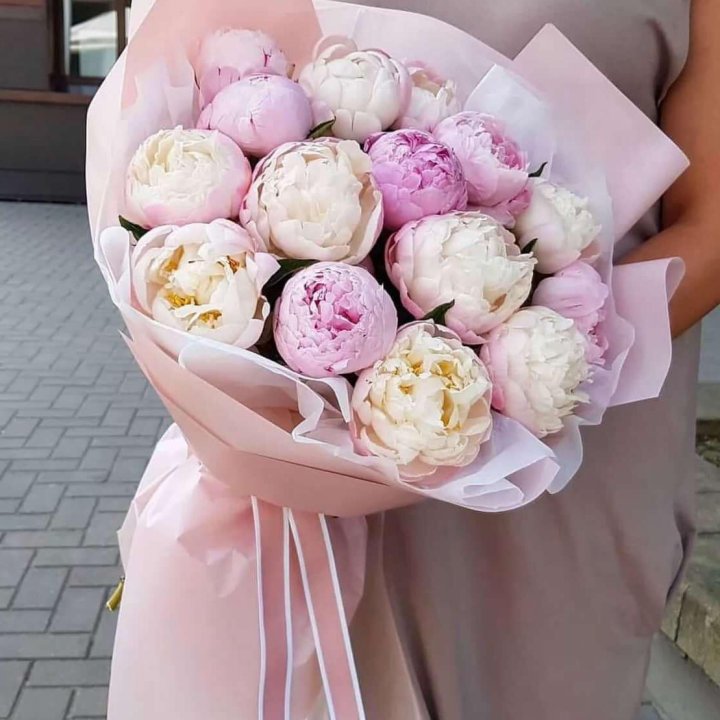 Букет пионов "Маршмелоу" в Королёве