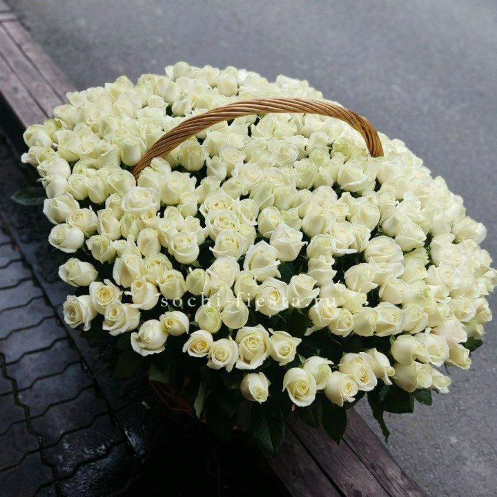 303 розы в корзине в Королёве