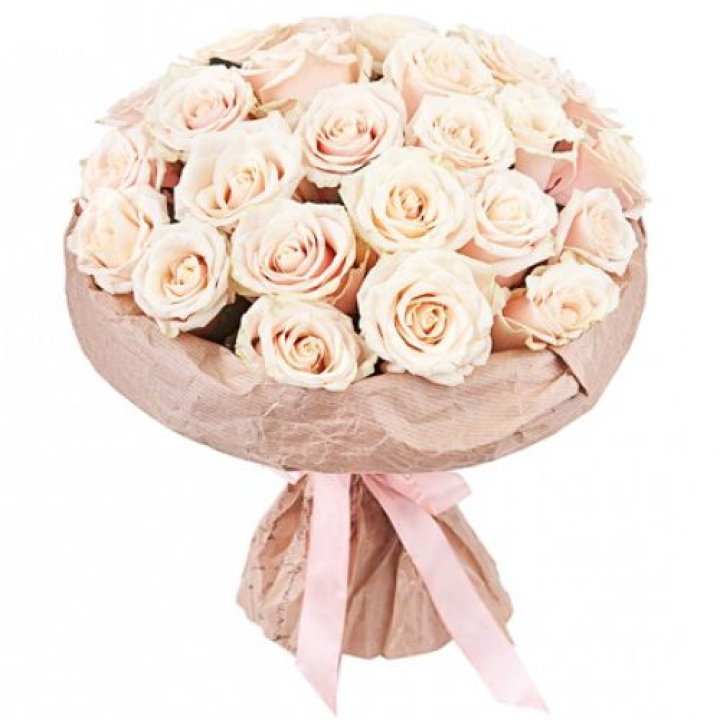 25 кремовых роз "Craft" в Королёве
