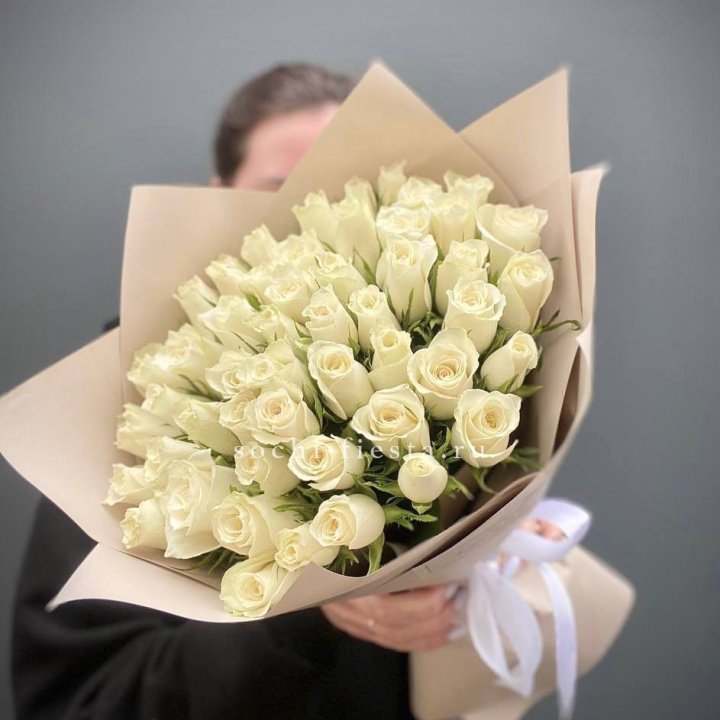 51 белая кенийская роза  в Королёве