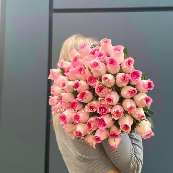 51 розовая роза в Королёве