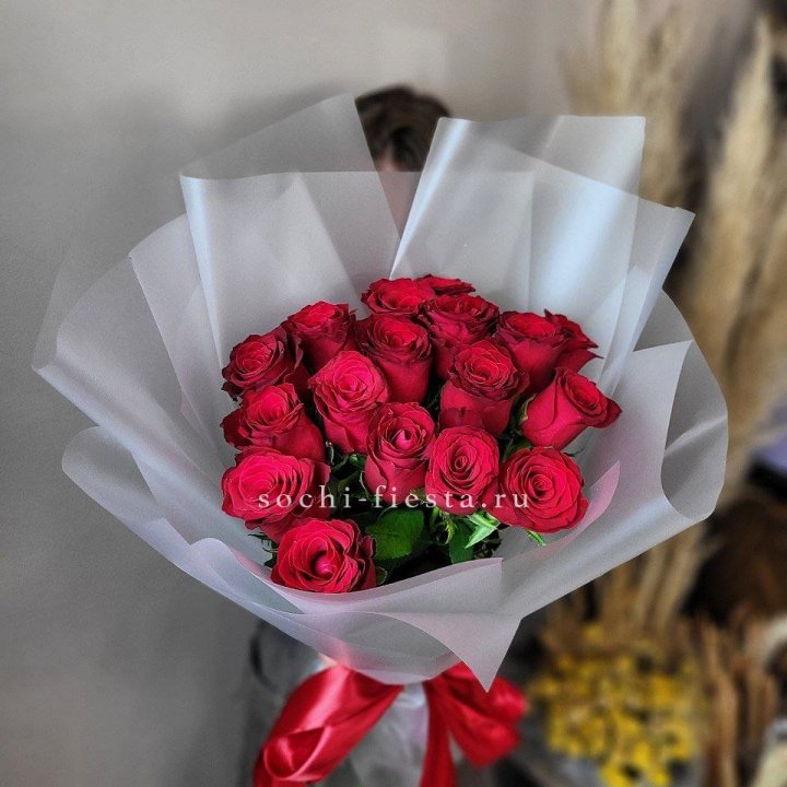 17 красных роз "Нет времени ждать" в Королёве