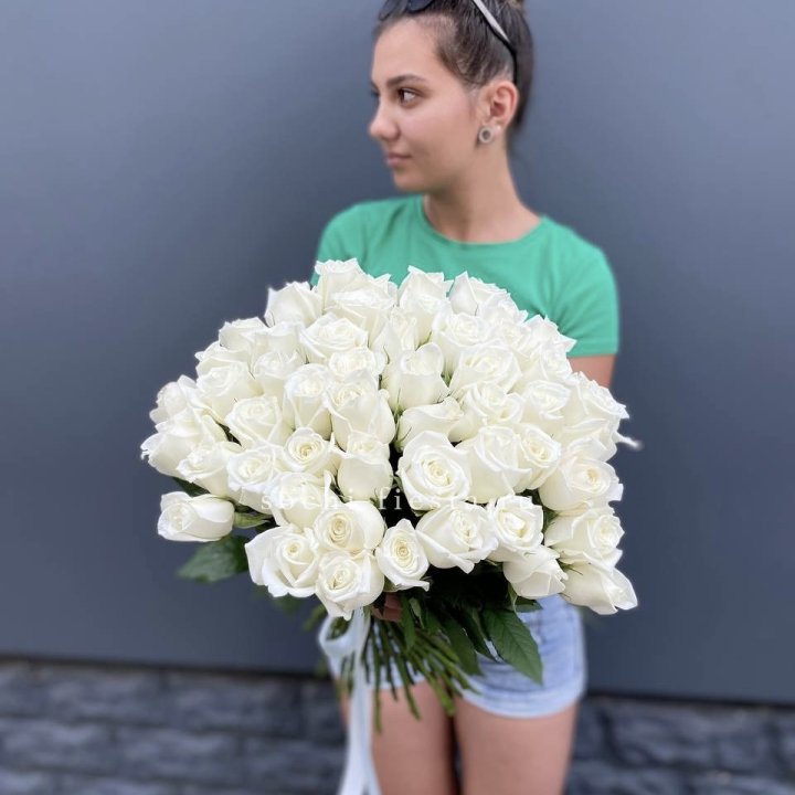 51 белая роза в Королёве