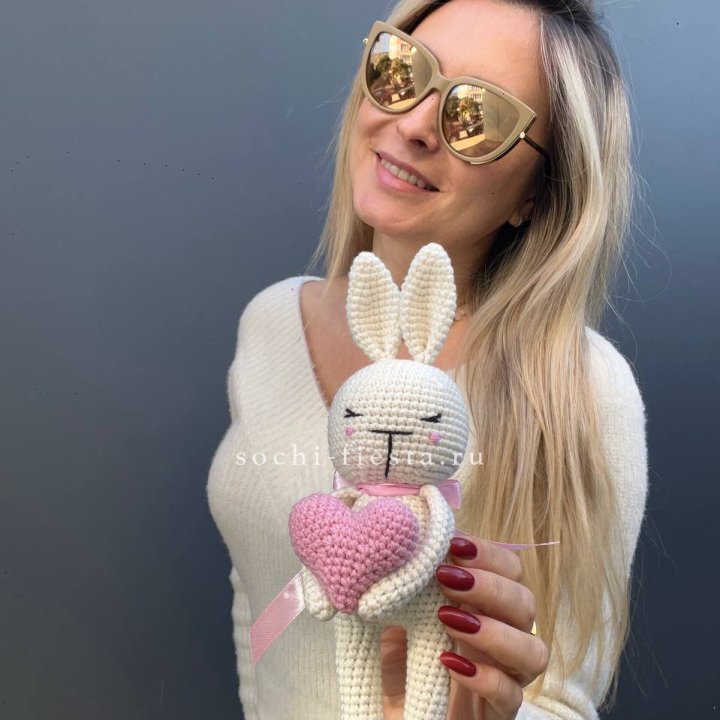 Зайка с сердцем ручной работы в Королёве