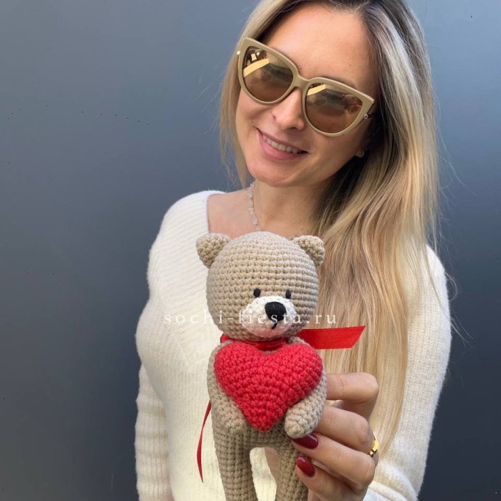 Мишка с сердцем ручной работы в Королёве