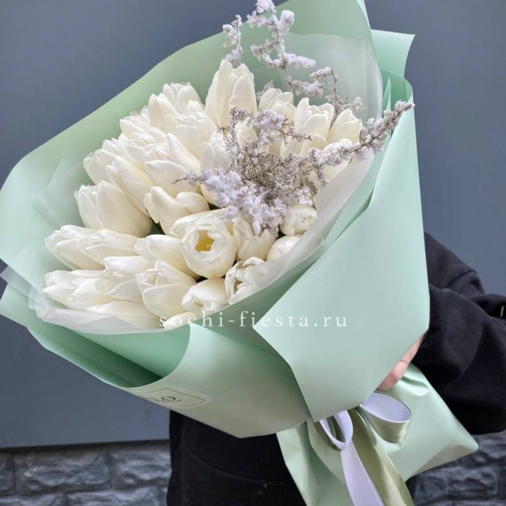 Букет белых тюльпанов "Бьянко" в Королёве