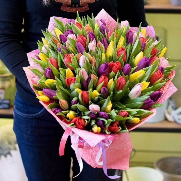 101 тюльпан "Джуси" в Королёве