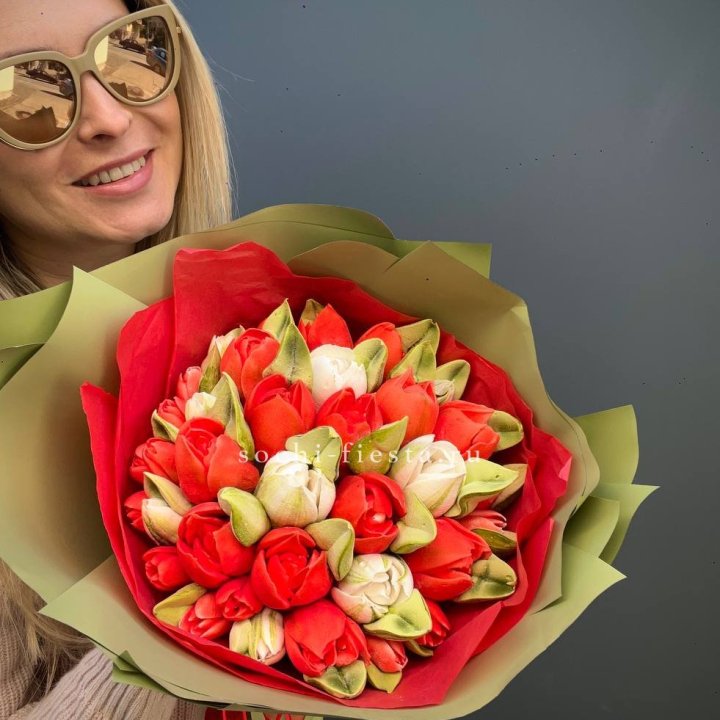 Зефирный букет из тюльпанов в Королёве